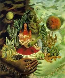 "The Love Embrace of the Universe," by Frida Kahlo. If the universe has to have a meaning, I nominate this one.