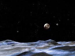 Pluto's moons, from Pluto