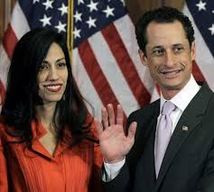 Weiner and his Wife, Huma Abedin