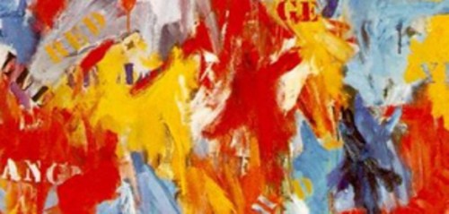 This painted pastiche of newsprint and vomit was sold for 80 million  dollars
